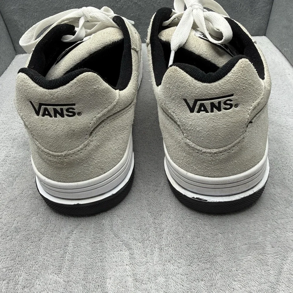 Vans Upland Marshmallow White Black Suede Sneakers Men's Size 12 Chunky 90s
